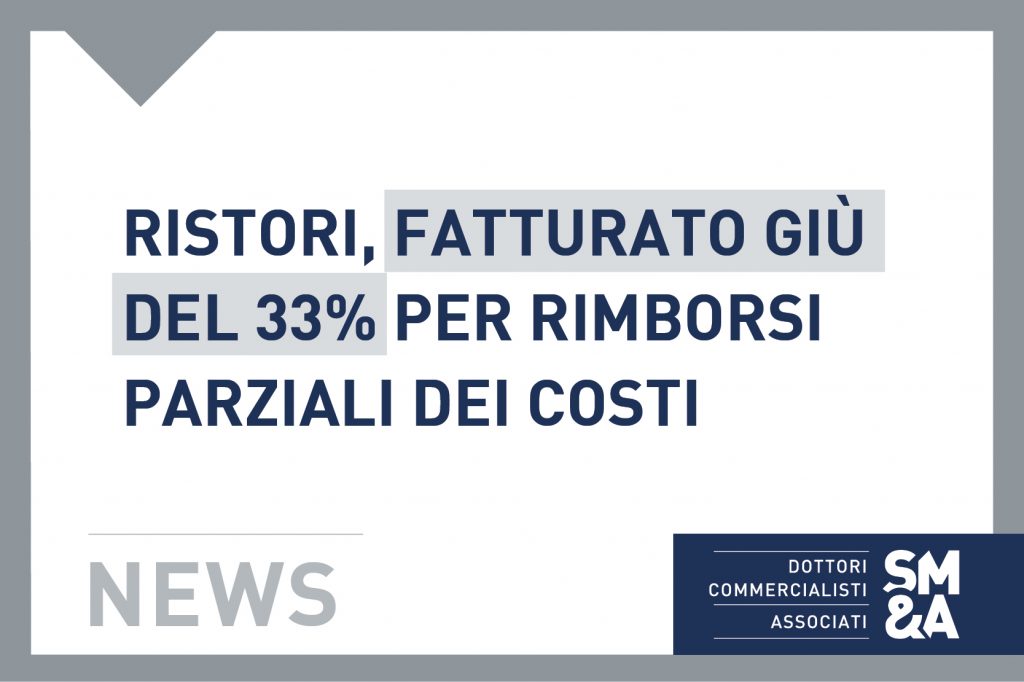 Ristori, fatturato giù del 33% per rimborsi parziali dei costi - SM&A